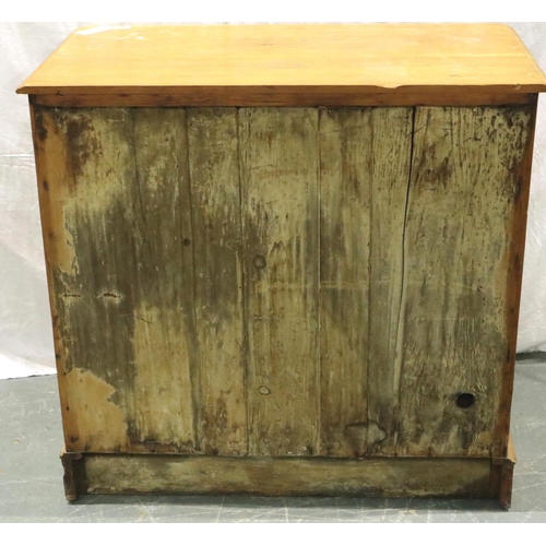 3157 - A Victorian waxed pine chest of two-short above two long drawers, 91 x 53 x 85 cm H. Not available f... 