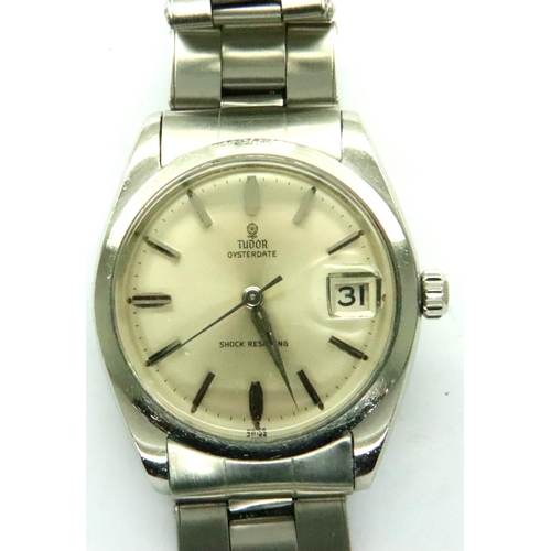 69 - Tudor: Oyster date automatic Gents wristwatch, stainless steel with date aperture, recently serviced... 