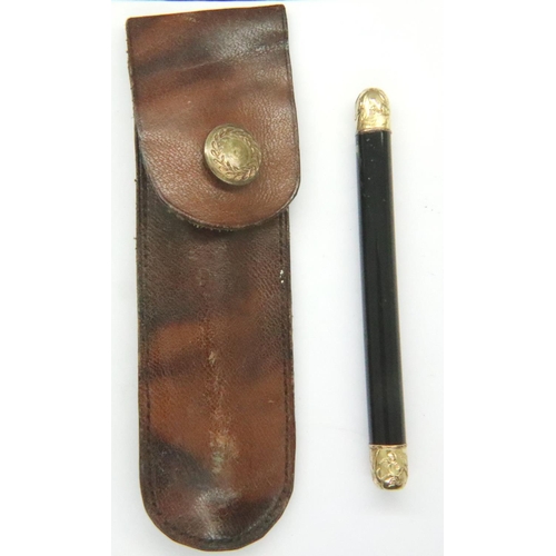 89 - Victorian yellow metal propelling pencil, L: 80 mm. P&P Group 1 (£14+VAT for the first lot and £1+VA... 