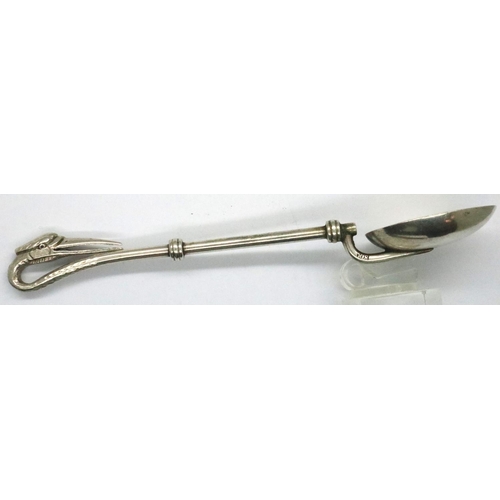 107 - Two 800 silver continental spoons, combined 47g. P&P Group 1 (£14+VAT for the first lot and £1+VAT f... 