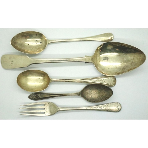 112 - Collection of hallmarked silver cutlery, various assay marks, combined 166g. P&P Group 2 (£18+VAT fo... 