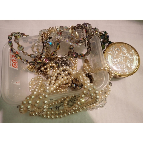 1094 - Mixed costume jewellery beads and necklaces. P&P Group 1 (£14+VAT for the first lot and £1+VAT for s... 