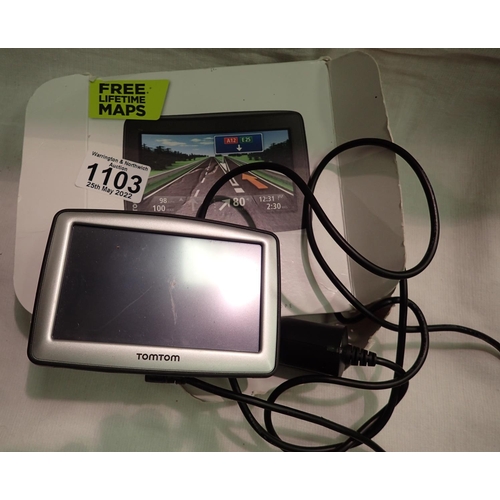 1103 - Tomtom Model 20 satnav. P&P Group 1 (£14+VAT for the first lot and £1+VAT for subsequent lots)