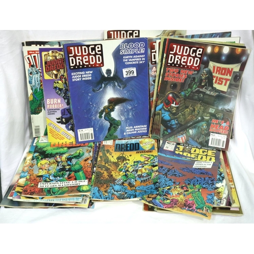 399 - Forty Judge Dredd magazines circa 1990s. P&P Group 3 (£25+VAT for the first lot and £5+VAT for subse... 