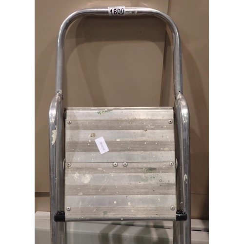 1800 - Four rung aluminium ladder. Not available for in-house P&P, contact Paul O'Hea at Mailboxes on 01925... 