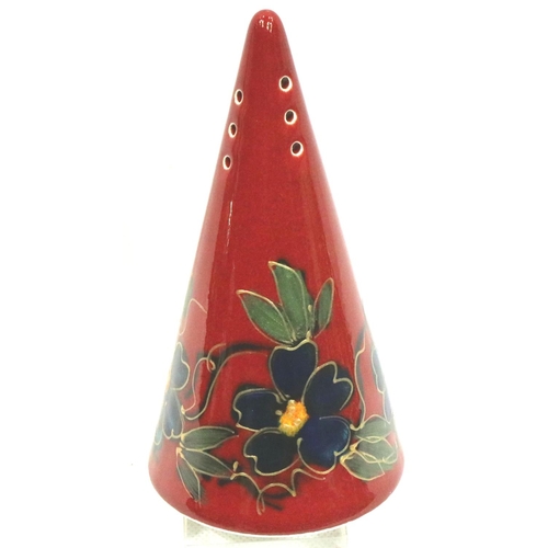 200 - Anita Harris sugar shaker, signed in gold, H: 14 cm. No cracks, chips or visible restoration. P&P Gr... 