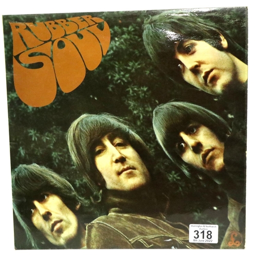 318 - The Beatles Rubber Soul, black and yellow label, XEX580-1 PMC 1267. Good used/played condition, mino... 