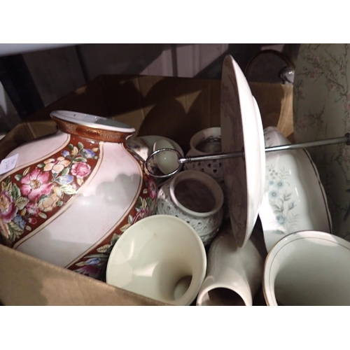 1188 - Mixed ceramics including a Royal Worcester two tier cake stand. Not available for in-house P&P, cont... 