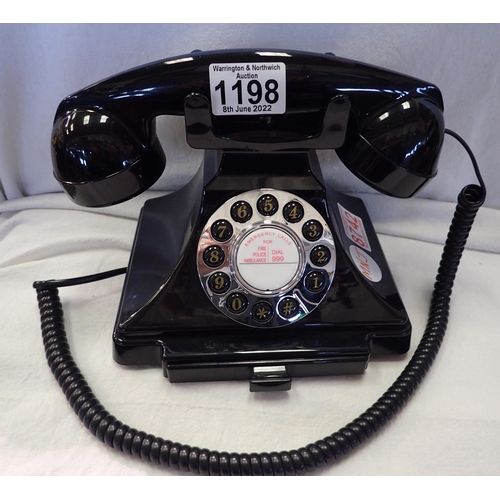 1198 - Black, Carrington a push button telephone in 1920s styling, compatible with
modern telephone banking... 