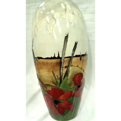 193 - Moorcroft Prestige vase trial piece by Kerry Goodwin, Lest We Forget, numbered edition 40, H: 46 cm.... 