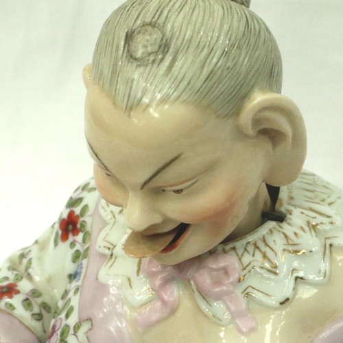 218 - A late 19th Century German Ernst Bohne & Sohne porcelain nodding pagoda figure, with weighted noddin... 