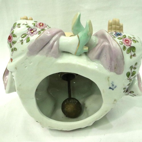 218 - A late 19th Century German Ernst Bohne & Sohne porcelain nodding pagoda figure, with weighted noddin... 