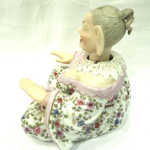 218 - A late 19th Century German Ernst Bohne & Sohne porcelain nodding pagoda figure, with weighted noddin... 