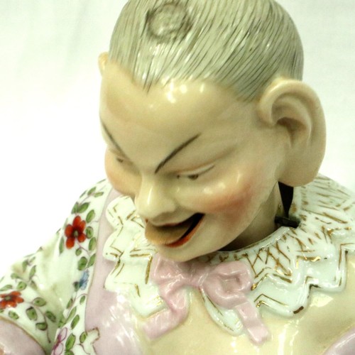 218 - A late 19th Century German Ernst Bohne & Sohne porcelain nodding pagoda figure, with weighted noddin... 