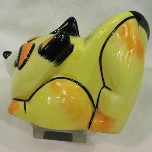 194 - Lorna Bailey cat, Sandy, L: 10 cm. No cracks, chips or visible restoration. P&P Group 1 (£14+VAT for... 