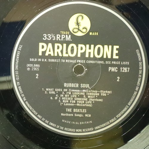 318 - The Beatles Rubber Soul, black and yellow label, XEX580-1 PMC 1267. Good used/played condition, mino... 