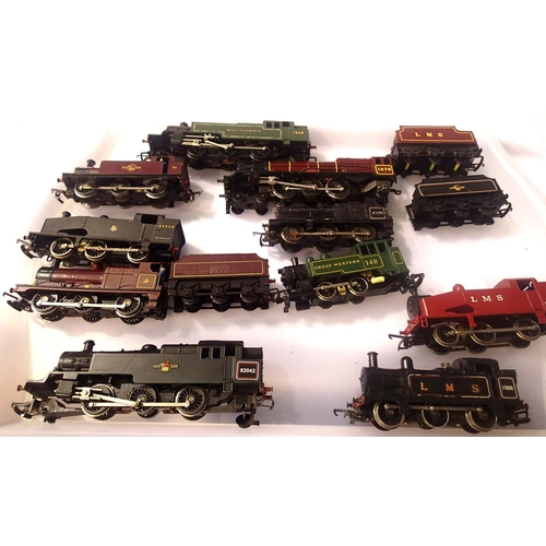 2065 - Ten OO scale Steam Outline locomotives, various makes and types, suitable for spares or refurbishmen... 