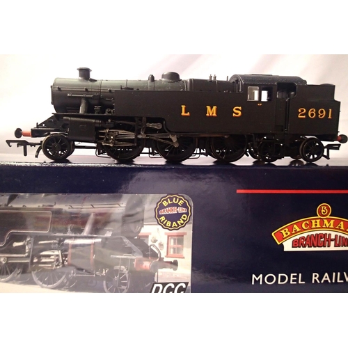 2103 - Bachmann 32-875, Fairburn Tank, LMS black 2691. In very good condition, detail fitted and box has we... 