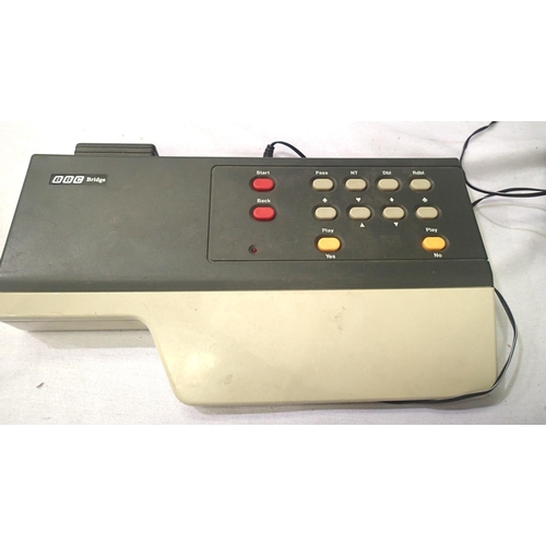 2137 - BBC Bridge electronic TV game by Unicard, with power adapter, serial VC001-00474. P&P Group 2 (£18+V... 