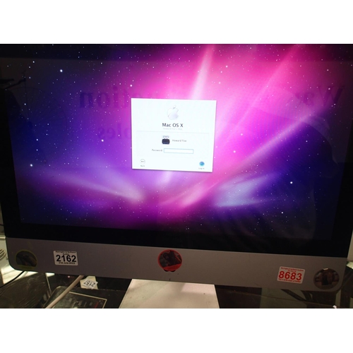 2162 - Apple IMac all in one desktop, 20 inch display, 2GB boots to disk utility. iCloud locked, further de... 