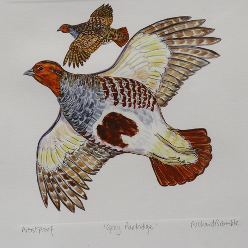 3006 - Richard Bramble (b. 1968): two colour prints, Birds, each pencil signed, 34 x 34 cm. Not available f... 