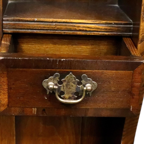 3135 - RE Forster, Warrington, a 20th century oak dresser in the 18th century style, cross banded and panel... 