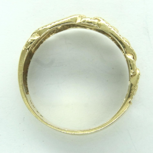 49 - 14ct gold knot ring, size N/O, 2.4g. P&P Group 1 (£14+VAT for the first lot and £1+VAT for subsequen... 