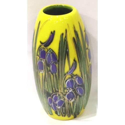 199 - Anita Harris vase, in the Bluebells pattern, signed in gold, H: 17 cm. No cracks, chips or visible r... 