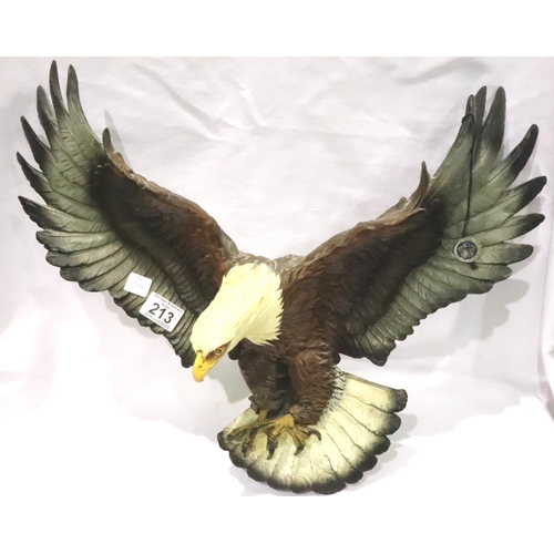 213 - Large Bossons American bald eagle, wingspan 56 cm. Not available for in-house P&P, contact Paul O'He... 