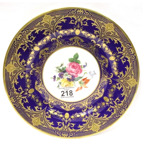 218 - One hand painted Carverswall plaque, D: 28 cm. No cracks, chips or visible restoration. P&P Group 2 ... 