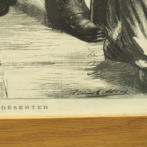 3062 - Frank Holt for London Sketches: The Deserter, original, from the 1875 edition of The Graphic, 40 x 4... 