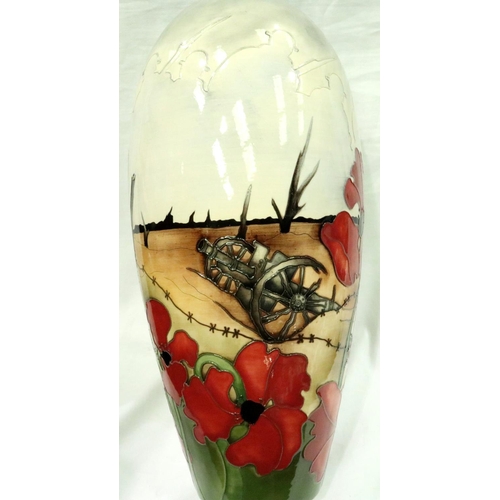 231 - Moorcroft Prestige vase trial piece by Kerry Goodwin, Lest We Forget, numbered edition 40, H: 46 cm.... 