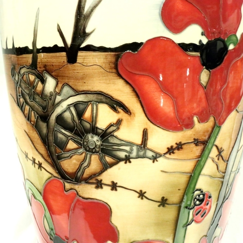 231 - Moorcroft Prestige vase trial piece by Kerry Goodwin, Lest We Forget, numbered edition 40, H: 46 cm.... 