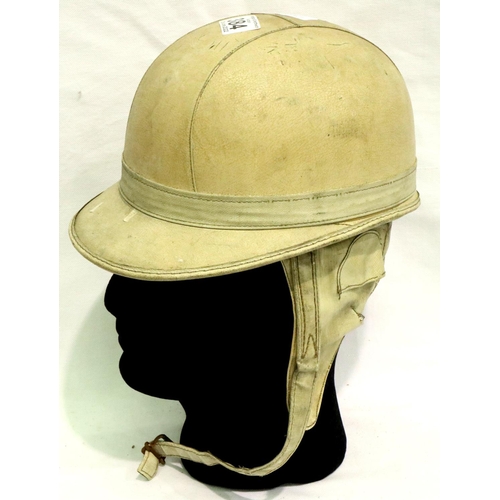 384 - 1950S motorcycle helmet size S. P&P Group 2 (£18+VAT for the first lot and £3+VAT for subsequent lot... 