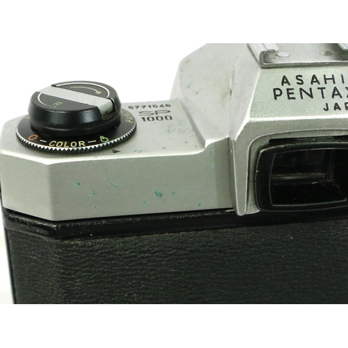 405 - Pentax SP1000 with Takumar F2 55mm lens with accessories in an Antler bag. P&P Group 2 (£18+VAT for ... 