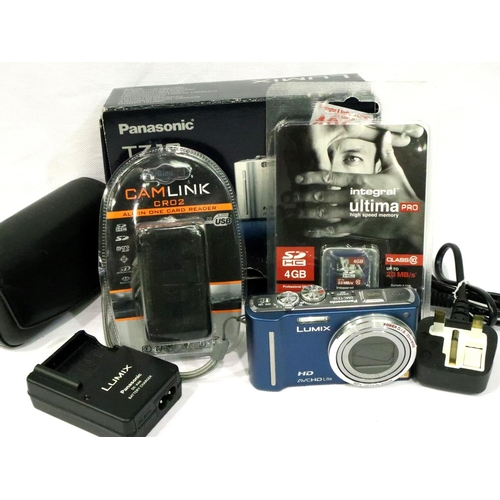 406 - Panasonic Lumix T210 camera with accessories. P&P Group 2 (£18+VAT for the first lot and £3+VAT for ... 