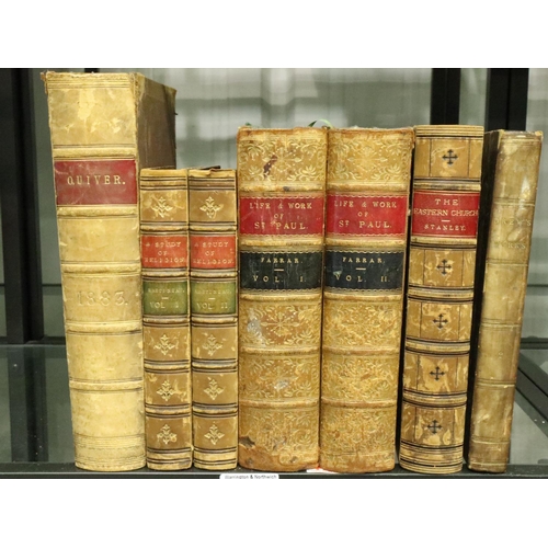 421 - Collection of seven 19th Century religious books including volumes 1 & 2 The Life & Work of St Paul.... 