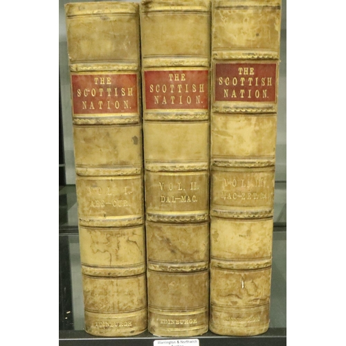 425 - Three volumes The Scottish Nation by William Anderson printed by A Fullerton and Co Edinburgh 1862 v... 