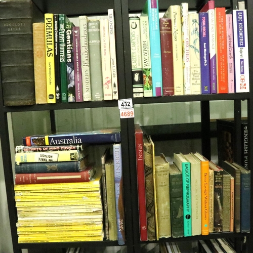 432 - Four shelves of mixed books. Not available for in-house P&P, contact Paul O'Hea at Mailboxes on 0192... 