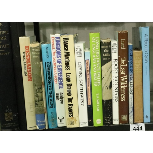 444 - A shelf of books on mountaineering and exploration. P&P Group 2 (£18+VAT for the first lot and £3+VA... 