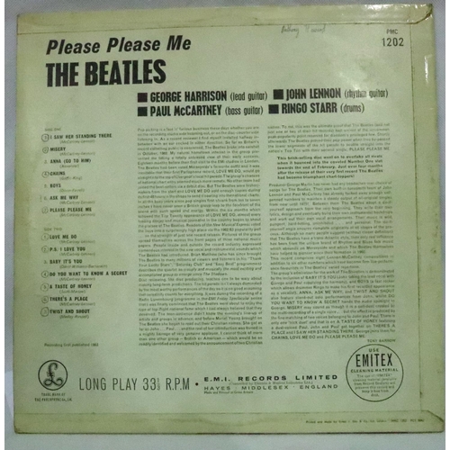 460 - The Beatles Please Please Me, black and gold label XEX421-IN. Some songs attributed to Dick James Mu... 