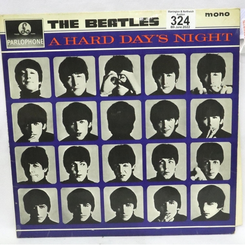 463 - The Beatles Hard Days Night, black and yellow label, XEX481-3N PMC 1230. Good used/played condition,... 