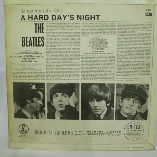 463 - The Beatles Hard Days Night, black and yellow label, XEX481-3N PMC 1230. Good used/played condition,... 