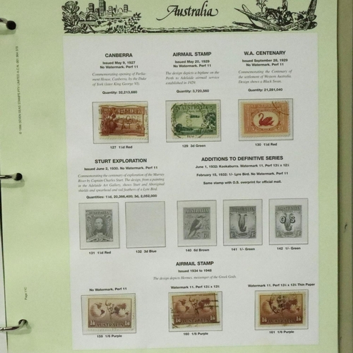 467 - Part filled hingeless Australian pre decimal issue stamp album. P&P Group 1 (£14+VAT for the first l... 