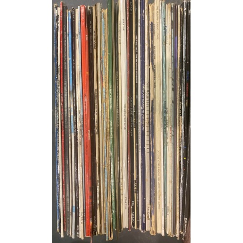 441B - Forty seven mixed LPs, to include examples of Status Quo and Police etc. Six of the LPs have minor s... 