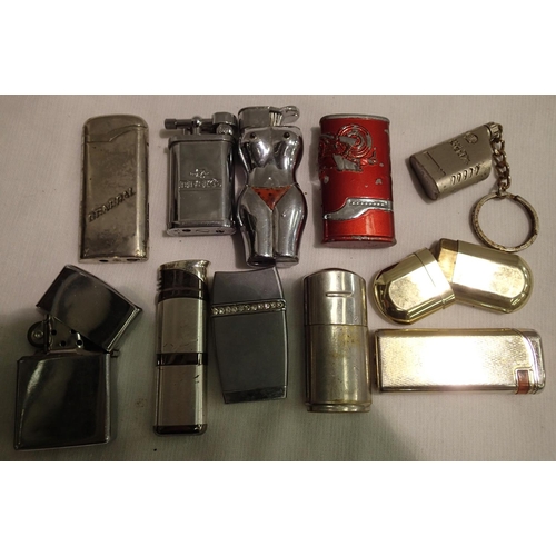 1095 - Quantity of vintage and novelty lighters. P&P Group 1 (£14+VAT for the first lot and £1+VAT for subs... 