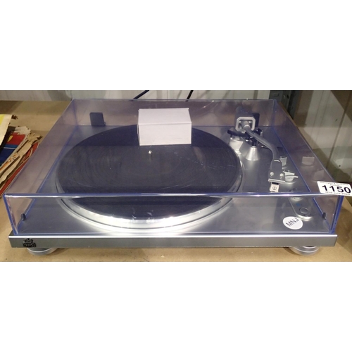 1150 - Silver automatic turntable, 33 & 45 rpm, with Audio Technica magnetic cartridge and Bluetooth, worki... 