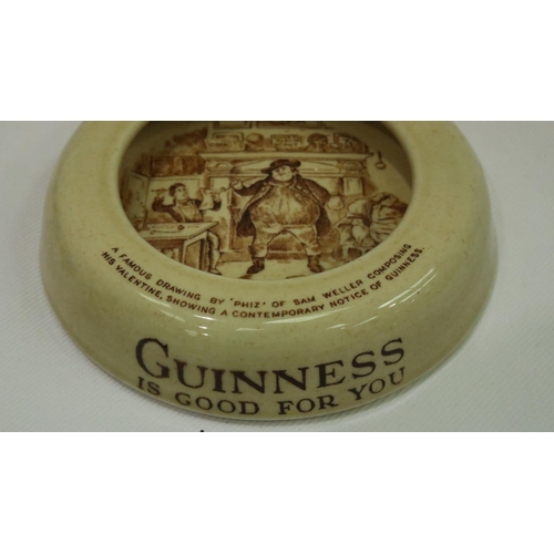 203 - Original Guinness pub ash tray by Ashtead potters, D: 8 cm. P&P Group 1 (£14+VAT for the first lot a... 