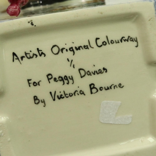 210 - Artist original colourway 1/1 for Peggy Davis by Victoria Bourne figurine, H: 21 cm. P&P Group 2 (£1... 