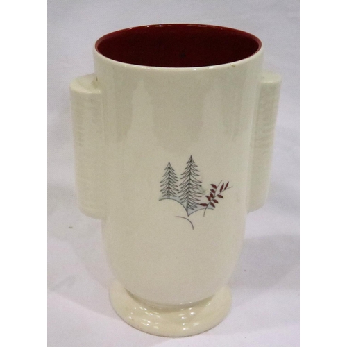 237 - Crown Devon Stockholm pattern vase, H: 20 cm. P&P Group 2 (£18+VAT for the first lot and £3+VAT for ... 